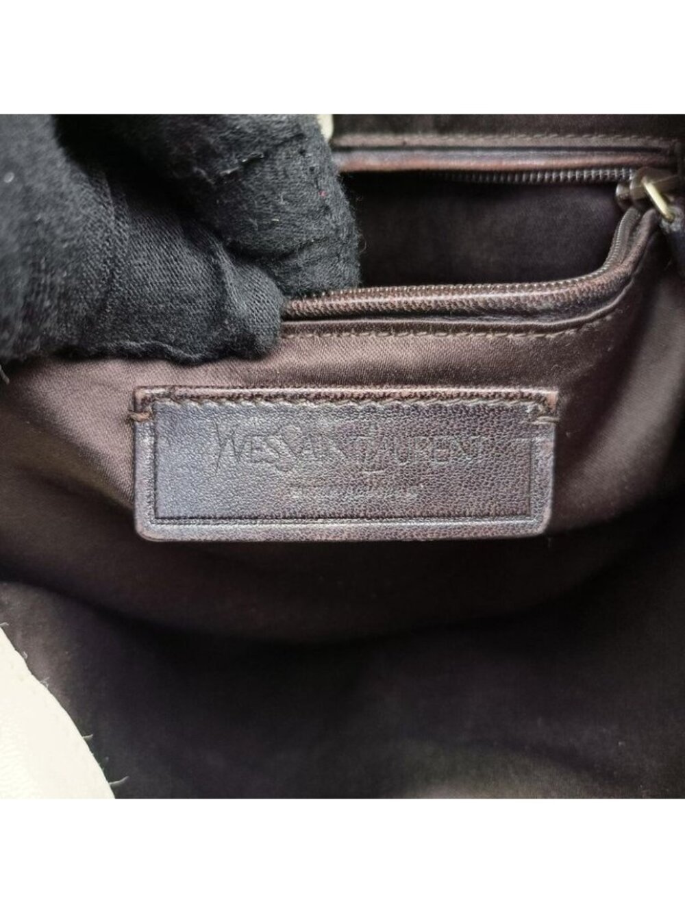★SOLD★ Saint Laurent Yves Laurentsaharienne White Leather Messenger Bag - Picture 10 of 15